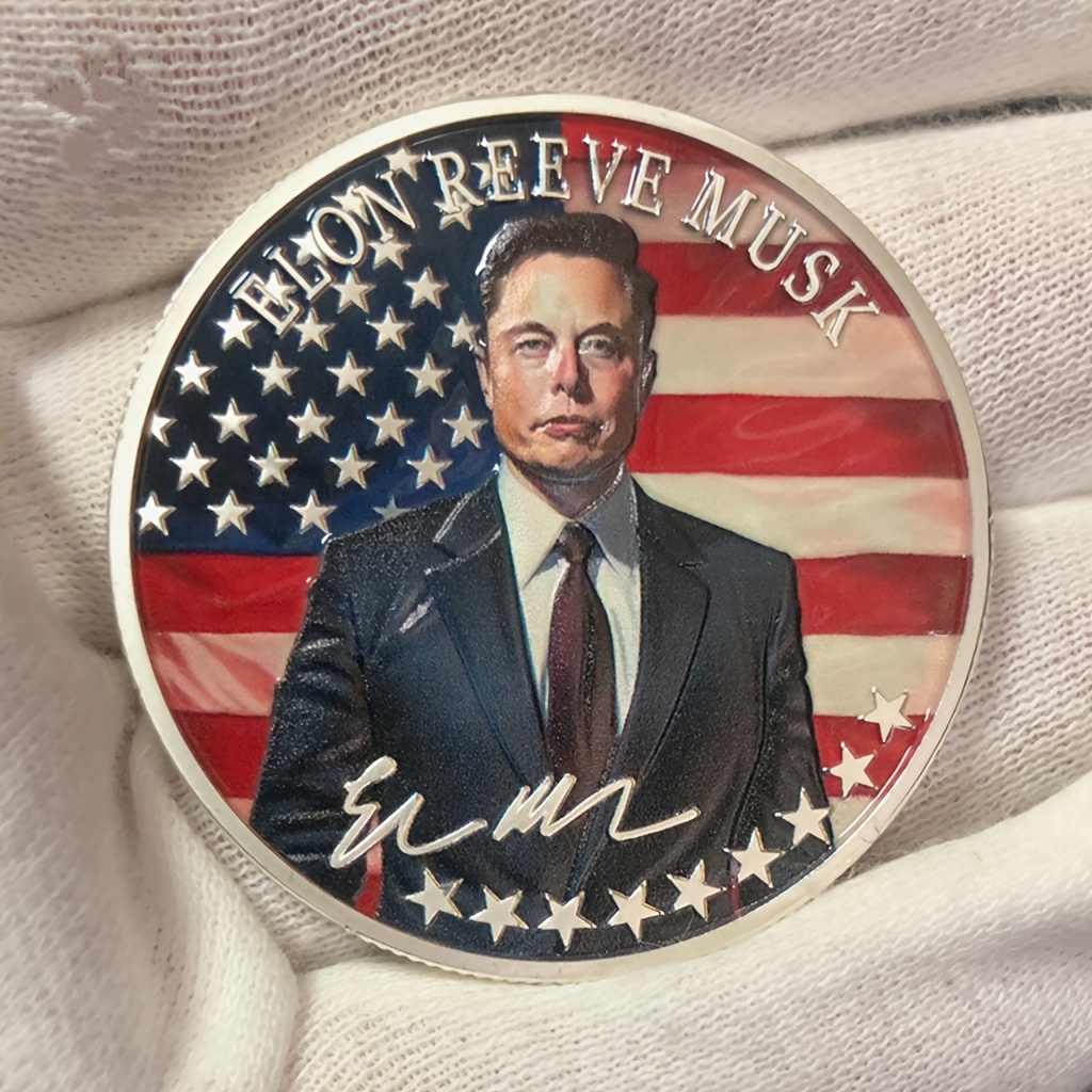 

Musk Commemorative Coin, Alloy Collectible Medal, Mixed Color, Badge