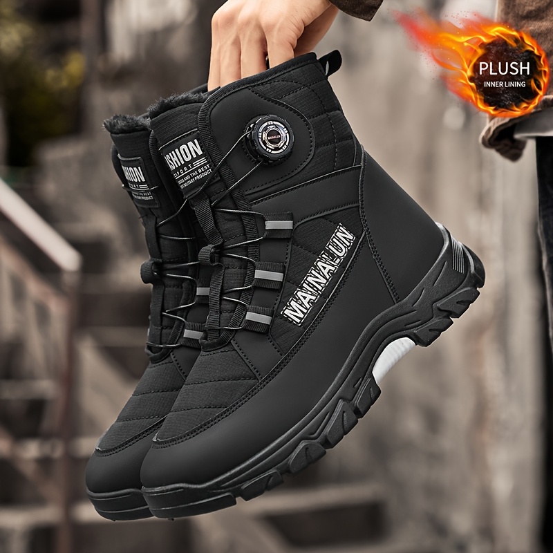 mens winter warm lined snow boots comfortable breathable Temu Canada