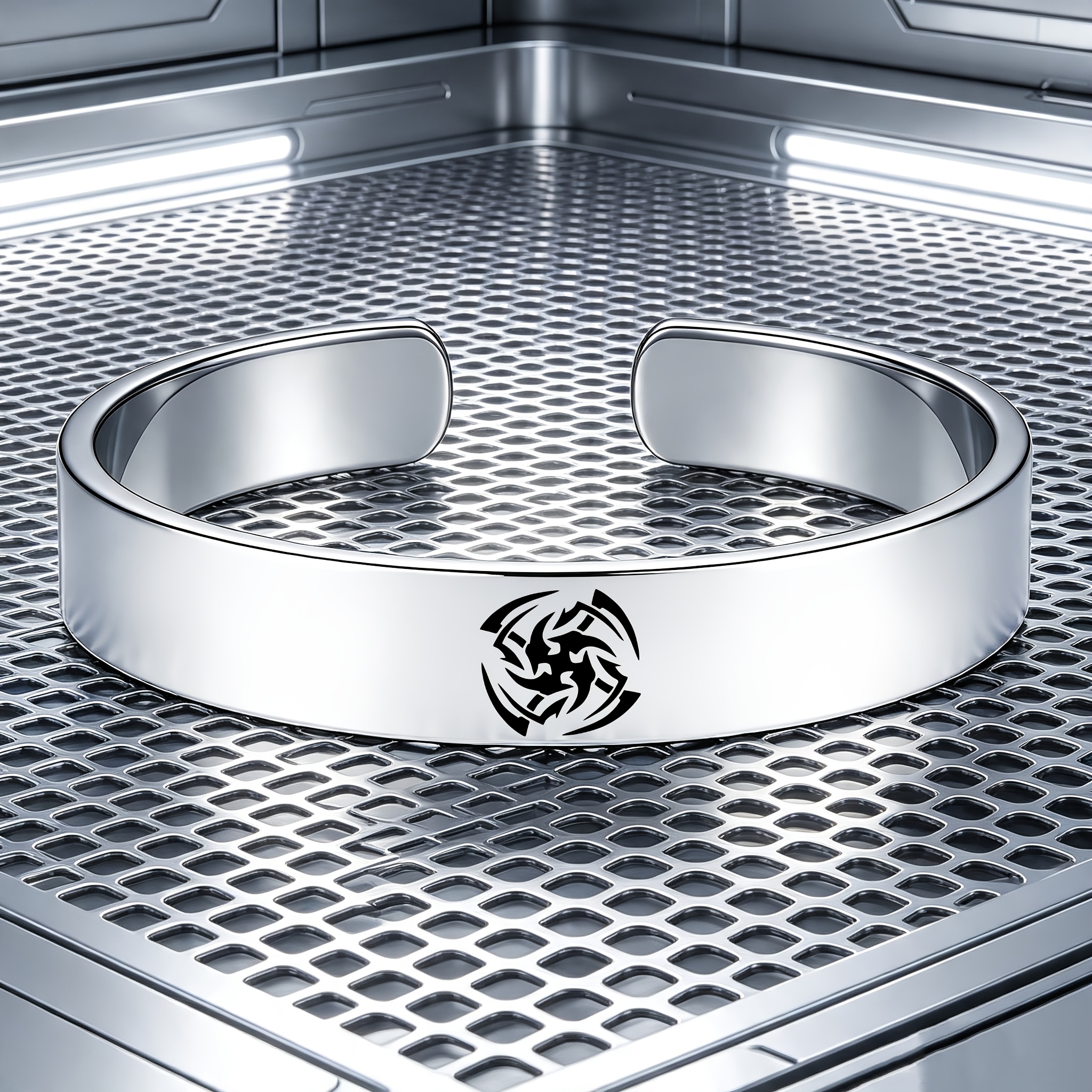 Stylish 304 Stainless Steel Open Bangle Bracelet, Durable Gift