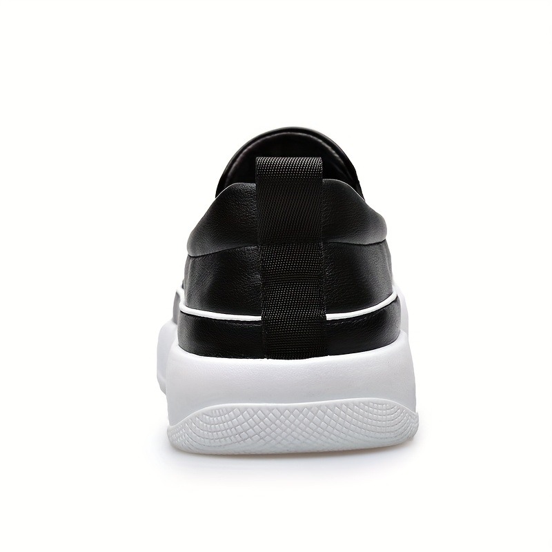 Men'S Plus Size Slip-On Loafers - Soft White Faux Upper, Non-Slip Rubber Sole, Black Stitching, Comfortable for Casual Attire & Vacation, Everyday Shoes | Neutral Shoe Look | Synthetic Cover Shoes, Dressy Shoes