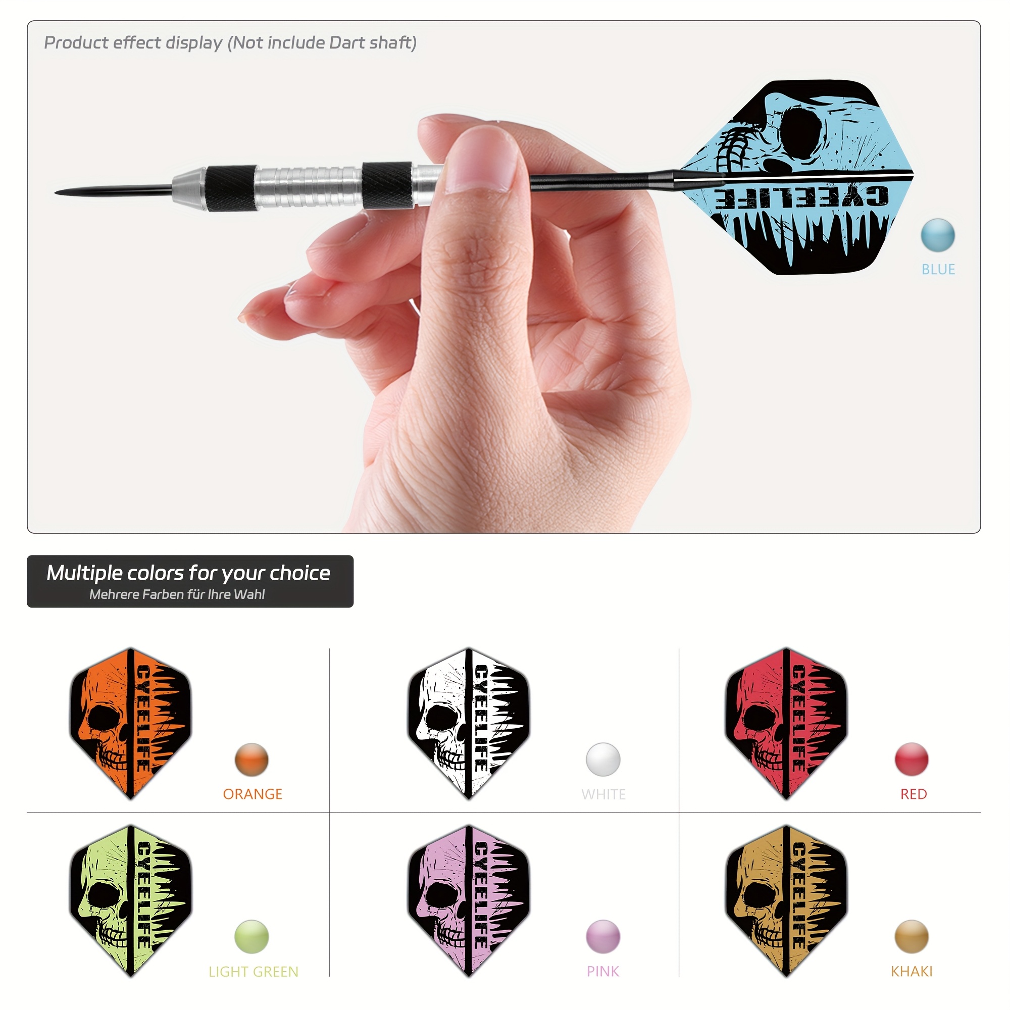 Dartvinnen, Standaard Vierkante Vinnen, 21 stuks