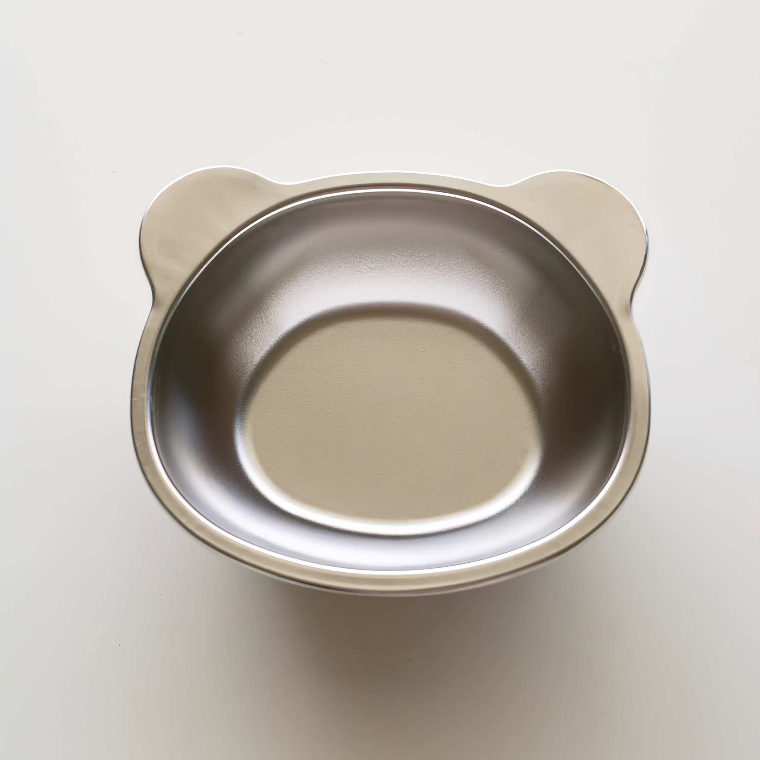 TEMU 1 Bear Ear Bowl, Snack Bowl, Sus304 Stainless Steel, 450ml, Double Ear Dessert Bowl, Used For Pudding, Mousse, Fruit Salad, Dessert Bowl, Ice