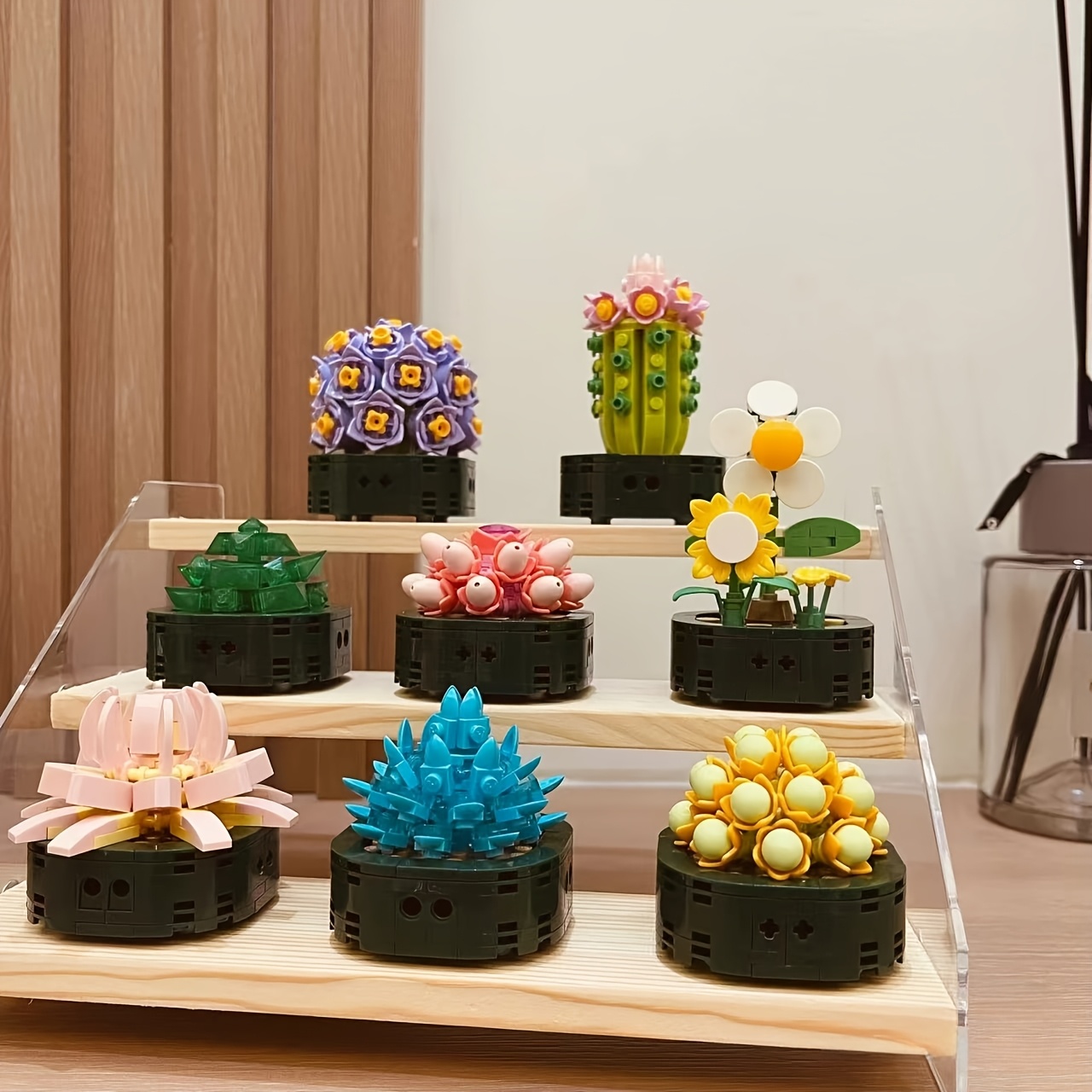 1000 pcs Succulent Building Blocks Set Desktop Decorative Home Gift