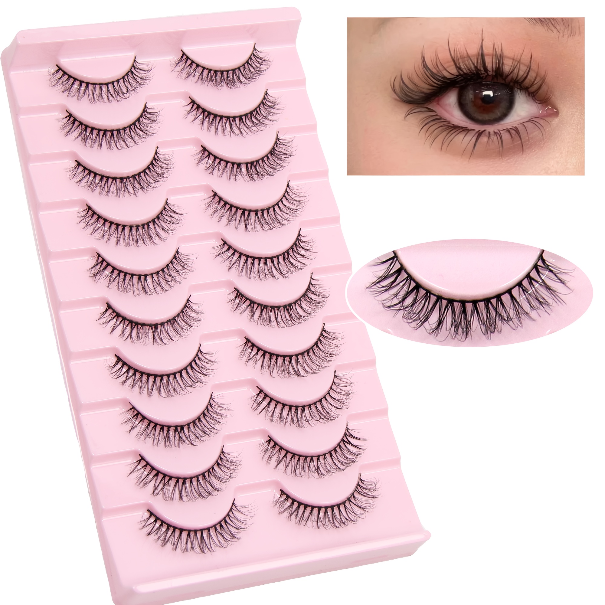 

Natural False Eyelashes Style Extension Makeup Tool 10 Pairs Pack Suitable For