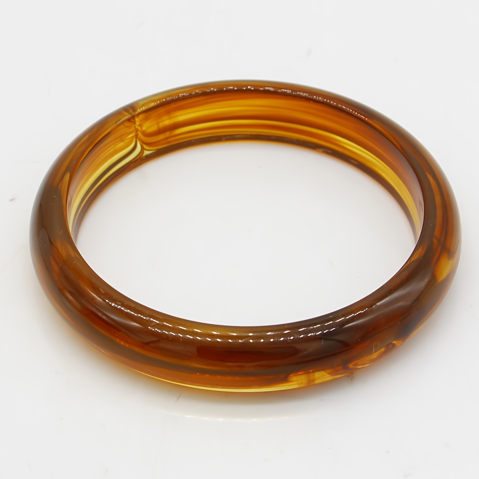 2pcs Vintage Boho Style Resin Bangle Bracelets for Women