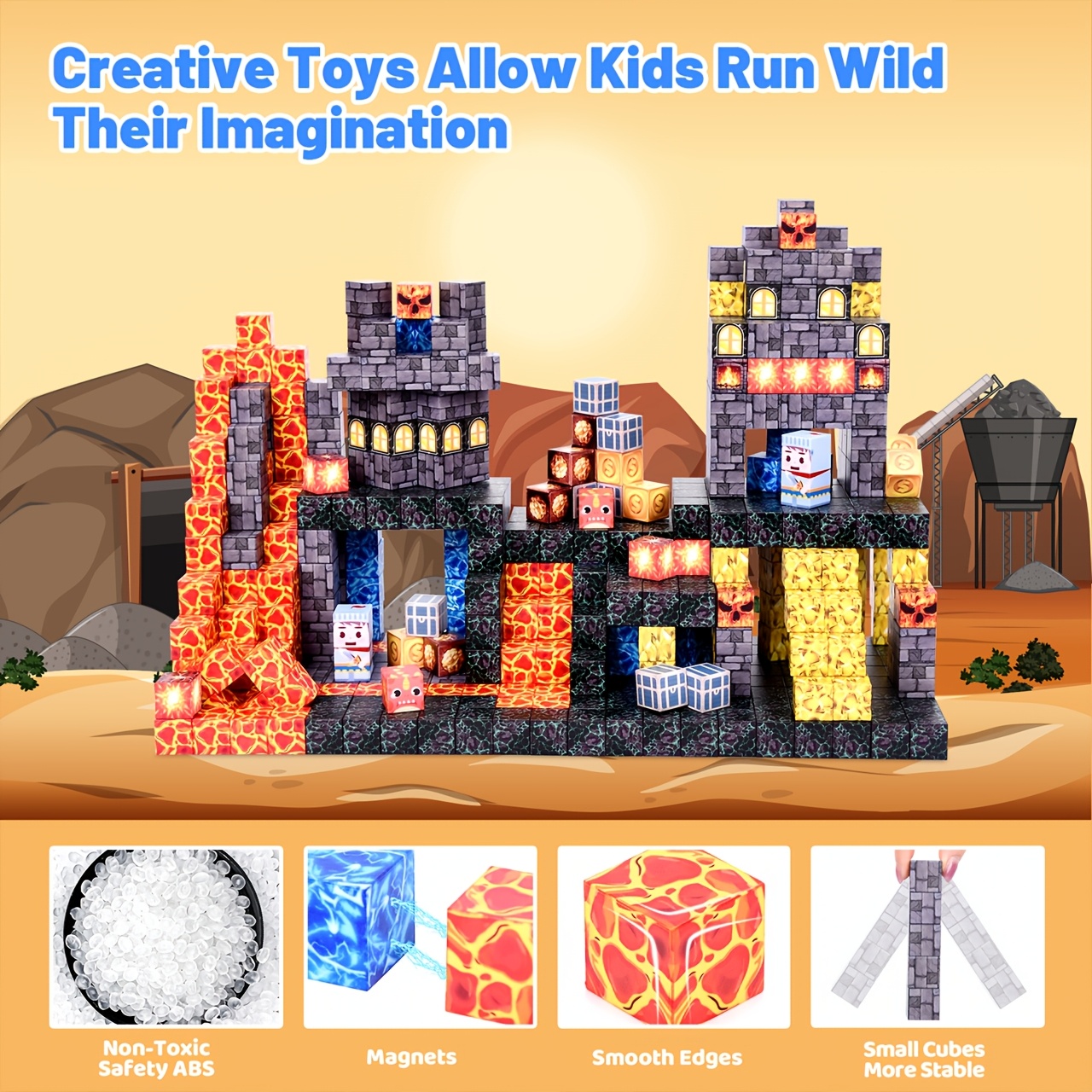 160 Magnetische Bouwblokken - Duurzame ABS Magnetische Kubussen met Gemengde Kleuren