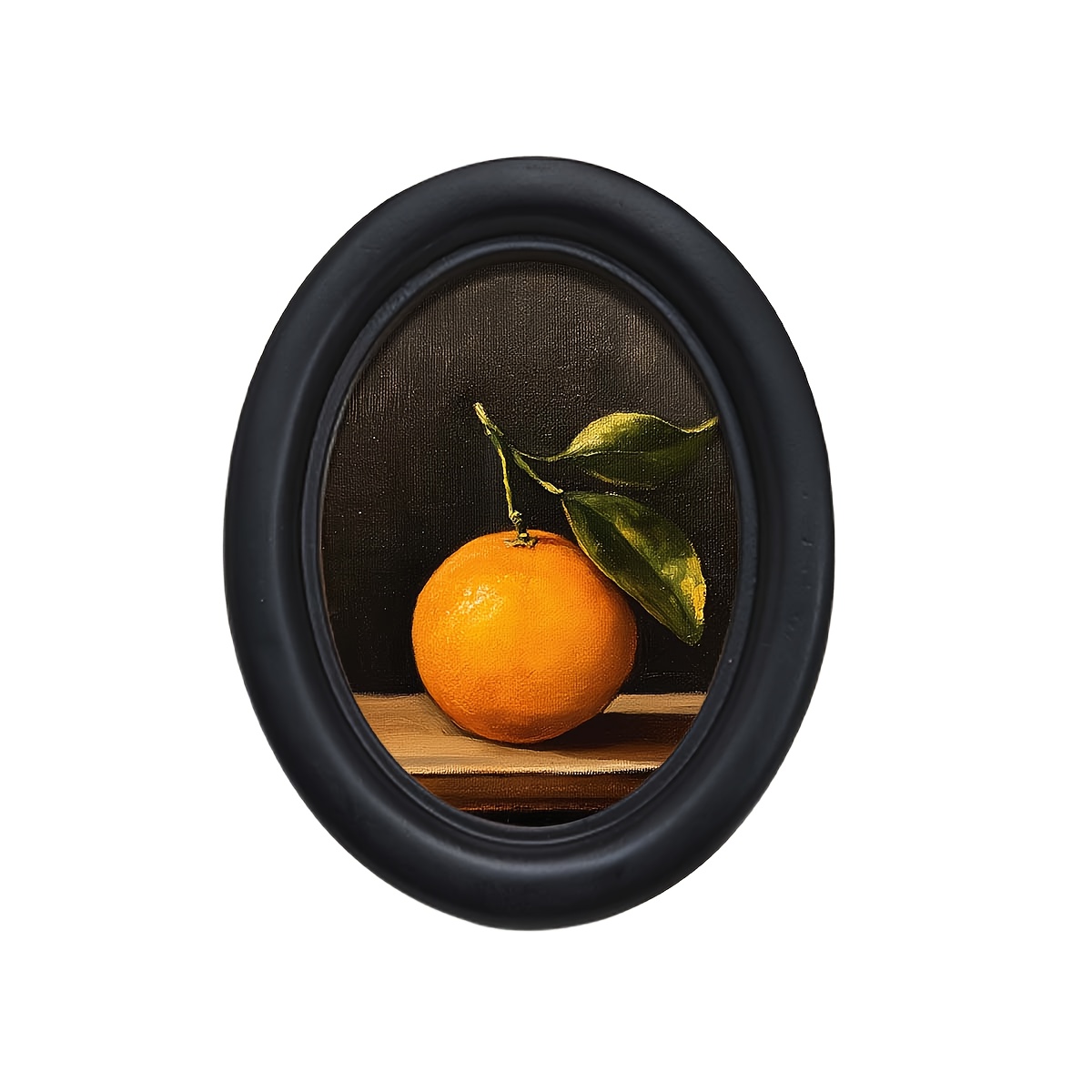 TEMU 1 Humorous 3d Orange-themed Oval Photo Frame, 4.16" X 5.25", Handmade, For Photo Transfer, Suitable For Decorating Your Living Room Or Bedroom