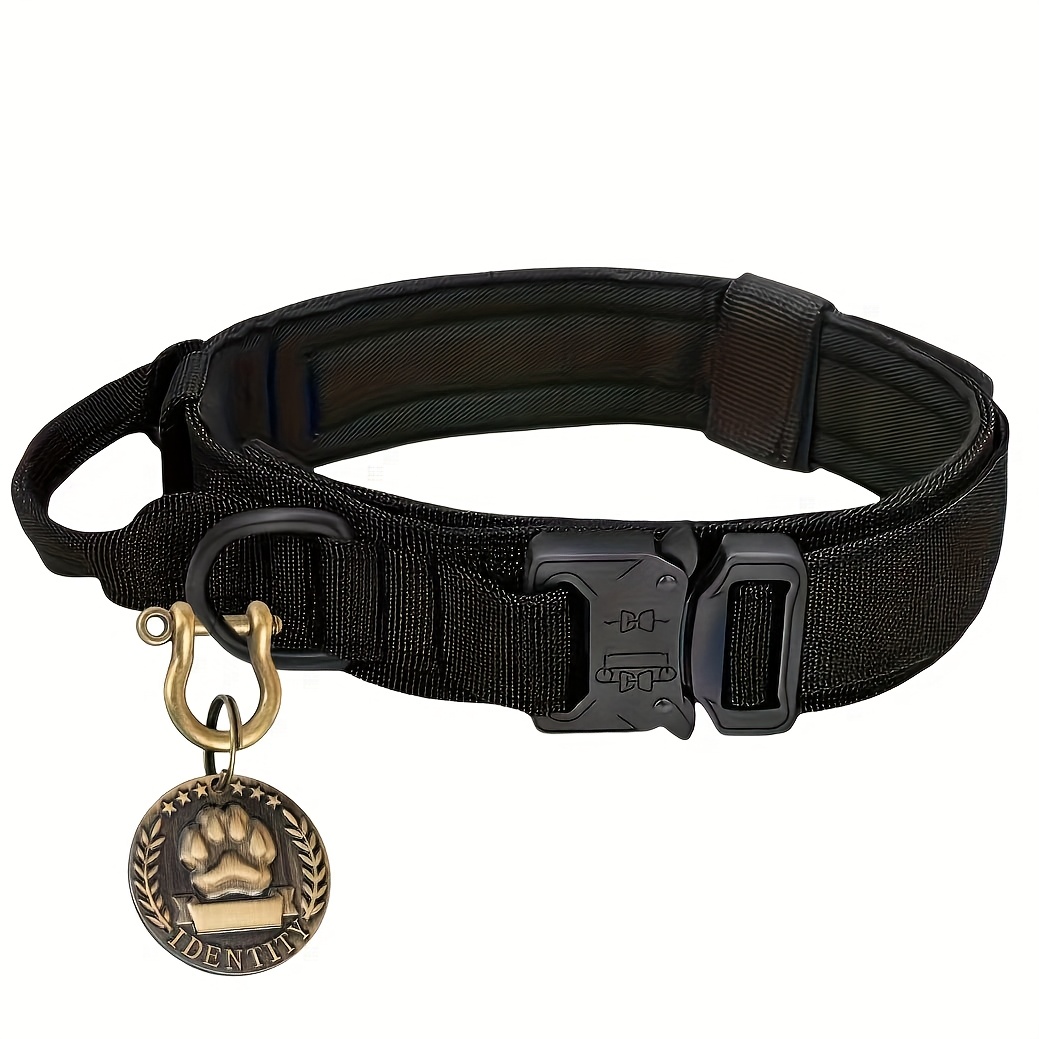 Tactical Style Dog Collar Set with Shock-Absorbing Leash