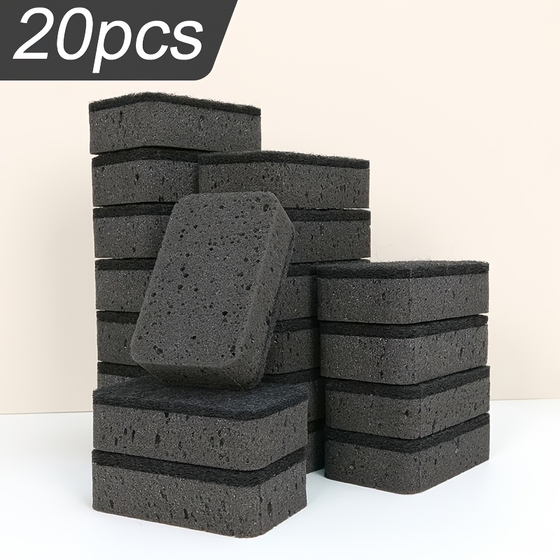 Image of 5/10/20pcs High-density Cleaning Sponges, Oil Dishwashing Cloths, Kitchen Stain Removal And Pot Cleaning Brushes, Double-sided Thickened Cleaning Pads, Durable And Non-deforming Cleaning Tools