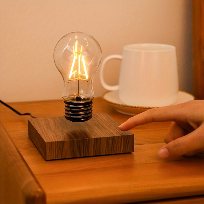 levitating light bulb magnetic levitating led desk lamp Temu - Main Image