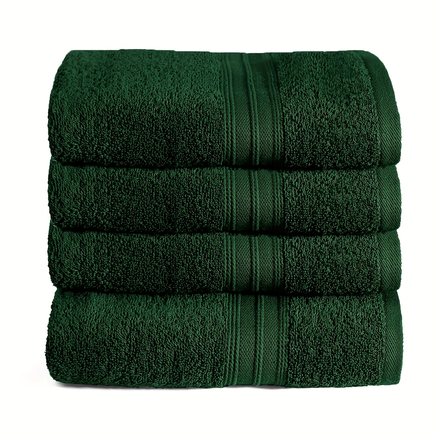 TEMU Towel & Bath Towel Set, 4pcs, , 100% Cotton, 550gsm, Sizes: 30Ã50cm, 50Ã100cm, 70Ã140cm, Absorbent, Soft To The Touch, 9 Colors