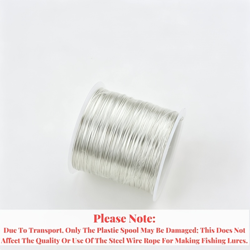 TEMU 50 Yards Length 0.3mm Diameter Lure Making Steel Wire Rope, 3 Colors Available Fly Fishing Lure , Smooth& Non-elastic, Universal Diy Crafting