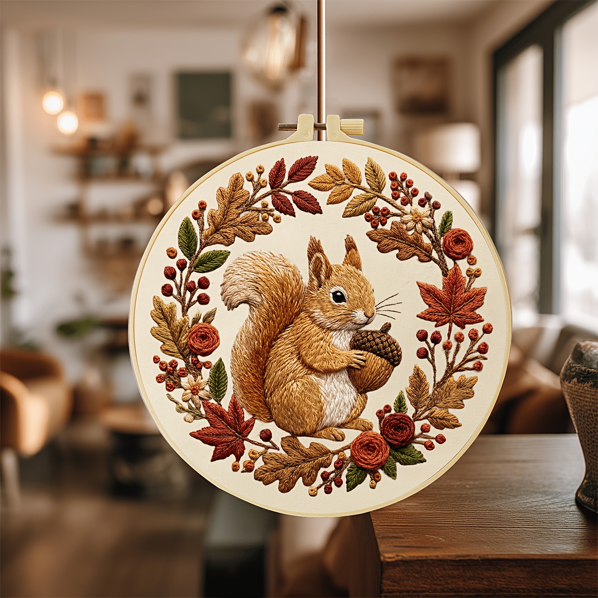Adult Beginner Embroidery Kit with Canvas and Tools