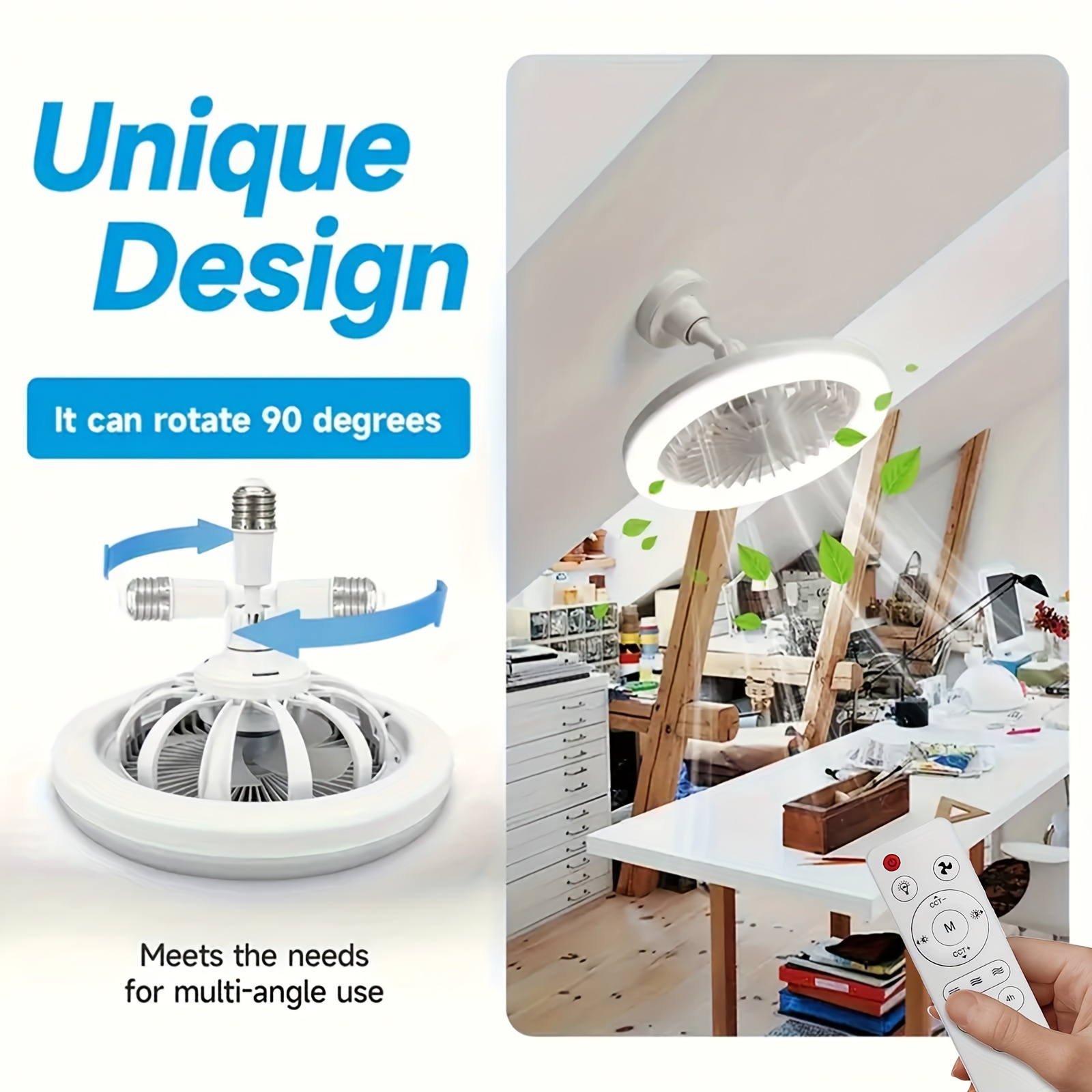 1pc 10 inch modern ceiling fan with remote control adjustable dimmable led light e26 e27 base for bedroom room home office energy lighting cooling fan bedroom airflow solution contemporary lighting durable construction remote control ceiling fan remote control fan fan remote control remote fan ceiling fan fan fan for home bathroom ceiling fan Product details 6
