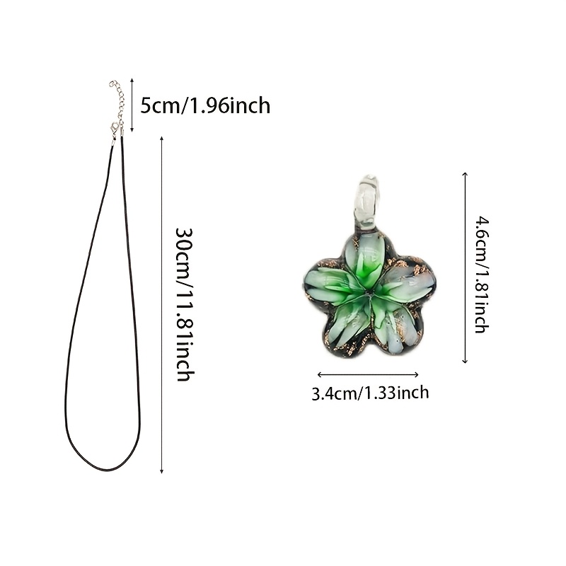 Glass Pendant Necklace on Floral Background for Daily Occasion