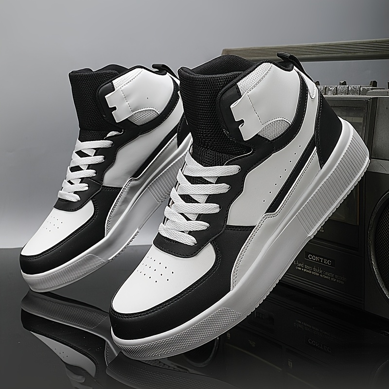 herren high top casual sneakers weiße schwarze schnür Temu Germany