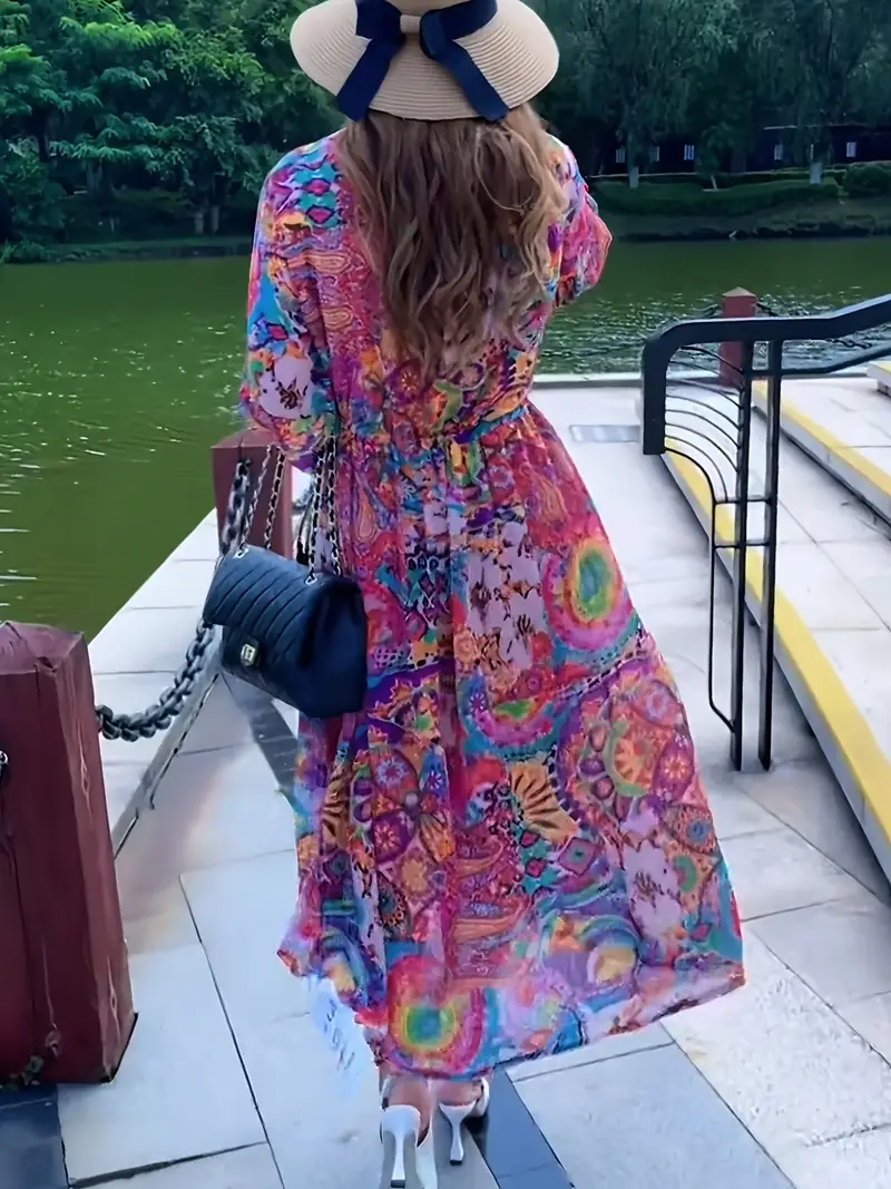 floral sheer beach dress Lidi floral sheer beach dress in pink - Vi X Paula Hermanny