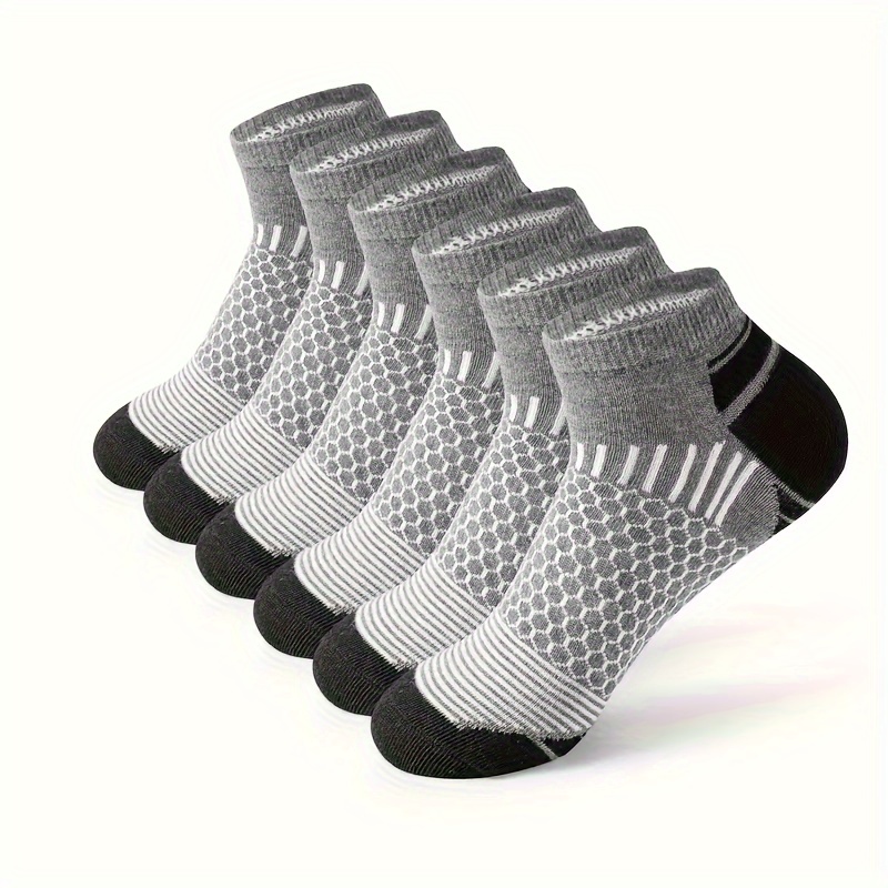 6 Pairs Of Men's Low Cut Ankle Socks, Anti Odor & Sweat Absorption Breathable Socks, For All Seasons Wearing