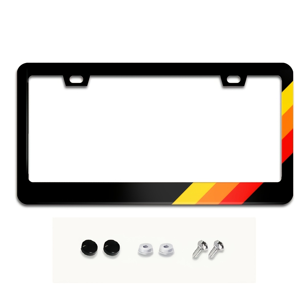 TEMU -color Aluminum Alloy License Plate Frame - Fits For Tundra, Tacoma, For 4runner, Camry, Rav4, Highlander, - With , Us Vehicles