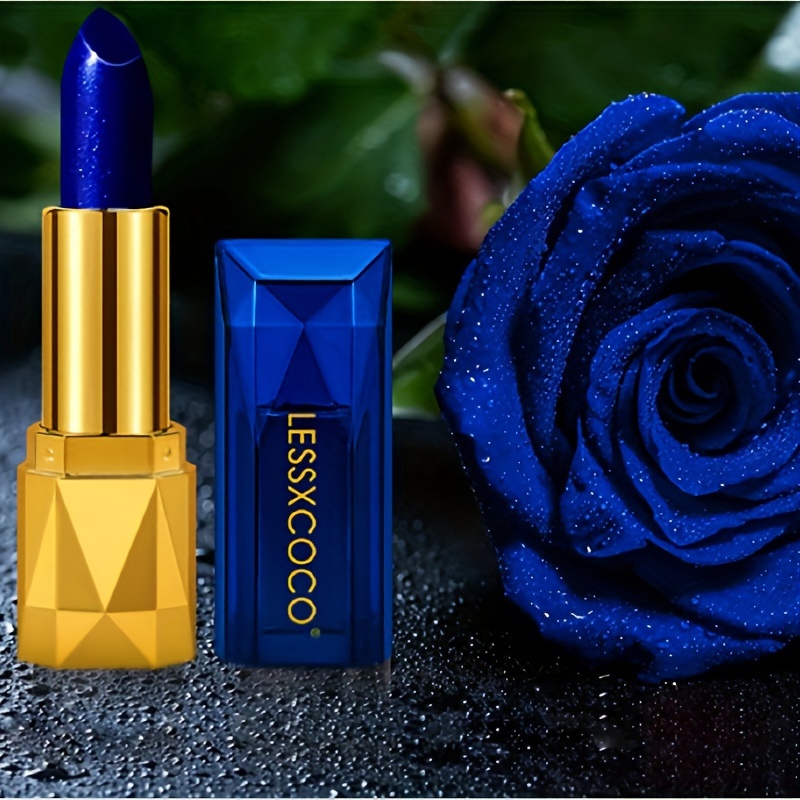 

magic Hue" Long-lasting, Waterproof Blue Lipstick With Temperature Color Change - No Fade Or Stain, Glossy Finish For All Skin Types