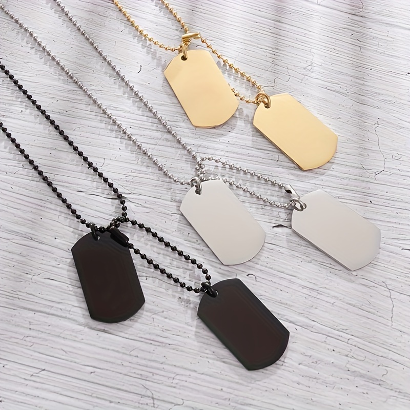

Stainless Plate Pendant Necklace, Fashion Punk Style, Casual Jewelry, Unisex , Creative Gift Idea