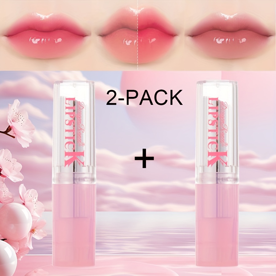 Image of 2 Packs Of Color Changing Lipstick, Moisturizing Lipstick, Easy To Apply Color, Non Stick Cup, Temperature Changing Lipstick, Lipstick, Pink Lipstick, Lipstick, 2 Packs