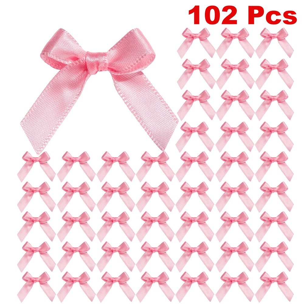 TEMU Daxi Enents 102 stuks Mini Strikken, Strikken en Linten, Kleine Vlek Lint Strik voor Knutselen, Mini Strik Decoraties voor Cadeauverpakking,