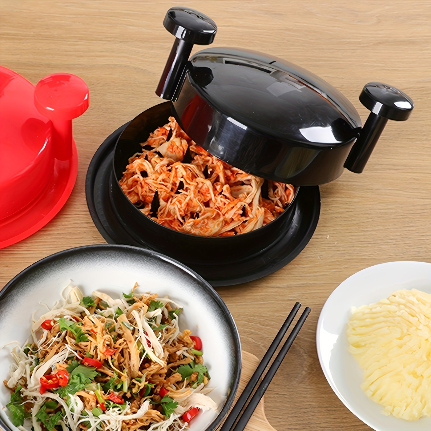 1pc Meat Shredder Black, Chicken Shredder, Chicken Shredder, Reusable Beef Shredder, Chicken Shredder, Chicken Shredder, Meat Shredder With Handle And Anti Slip Base, Easy To Use Meat Shredder, Suitable For Pulling Beef, And Chicken
