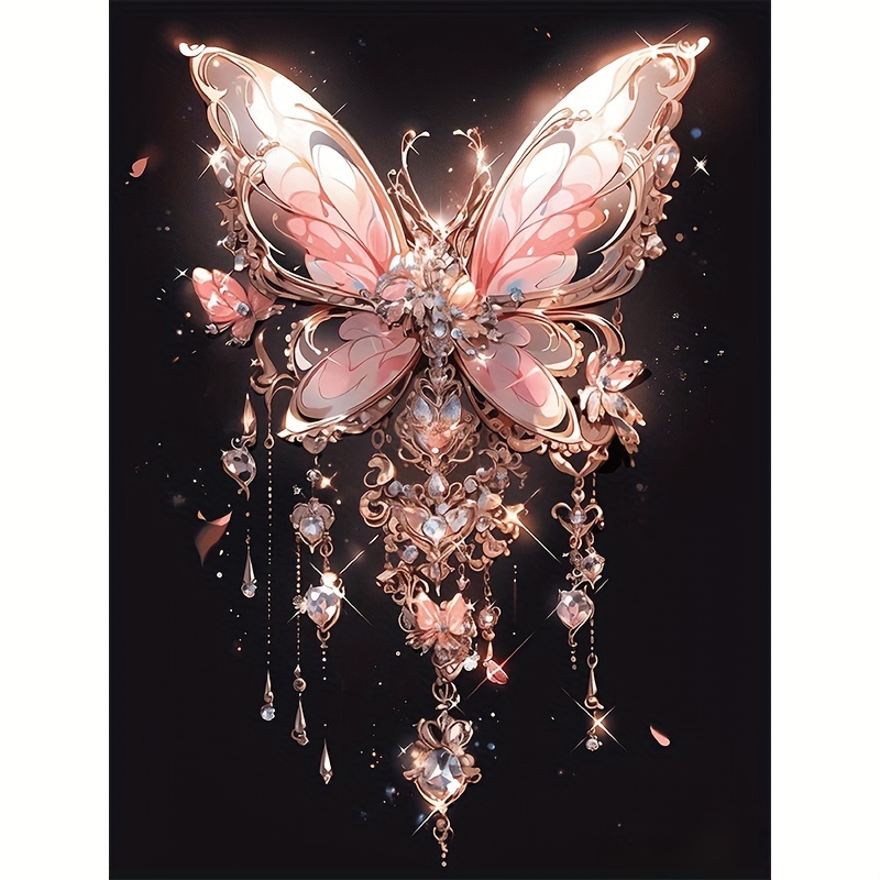 

Crystal Butterfly Diamond Art Painting, Full Diamond Art, Decorative Wall Art Hanging Painting Home Decoration Valentine's Day Gifts, Decorative Craft Wall Art For Home Wall Decor Gifts