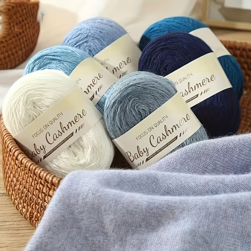 

50g Yarn, 100% Pure Cashmere Knitting Crochet Yarn, Soft Wool Handcraft Diy Fine Yarn, 1pc Mixed Color Skein