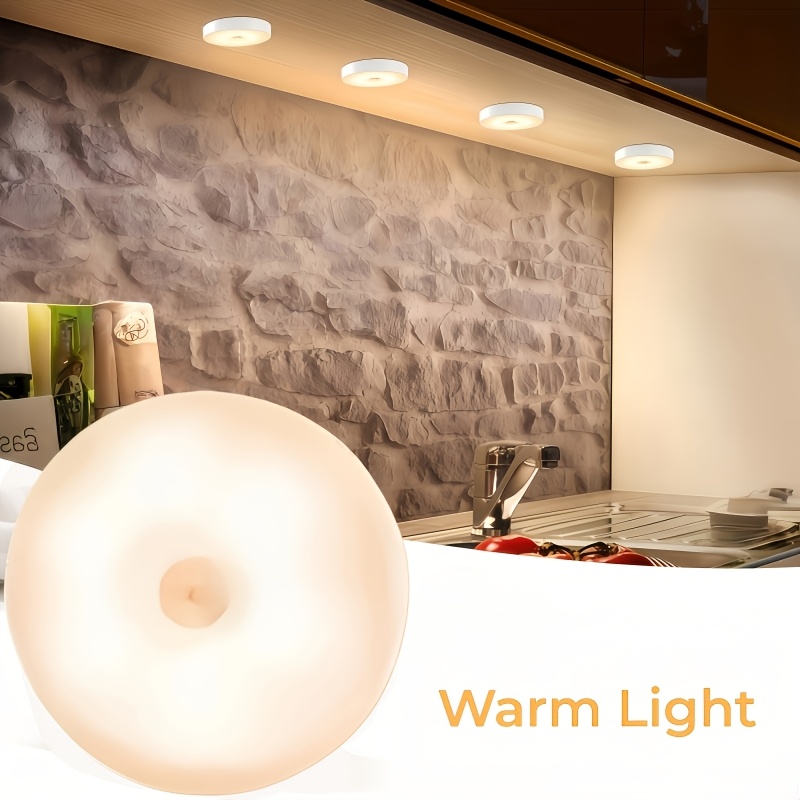   motion sensor light indoor usb rechargeable night light for bedroom cordless magnetic closet light led portable night light for bathroom kitchen hallway stair under cabinet lighting 1pc