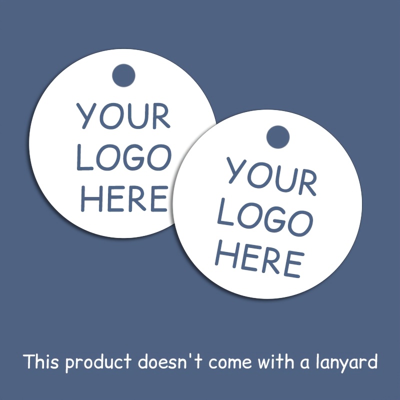 TEMU Custom Round Card Tags, 100pcs 5x5cm Round Hang Tags With Your Self- Logo, No Accessories, No Lanyard Included, For Apparel/accessory Brands:
