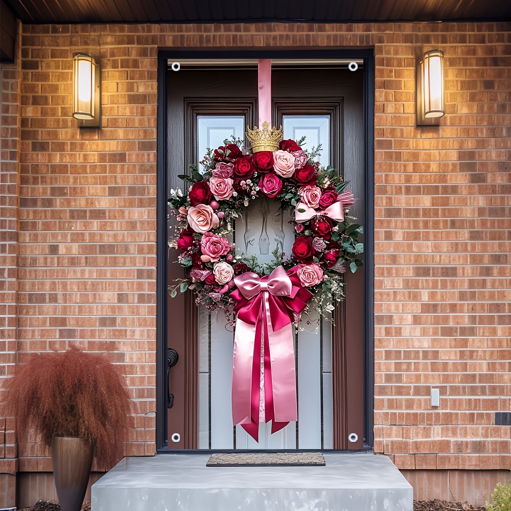 

Valentine's Day Door Wreath - Cartoon Garland For All , Decor, Ideal For Parties & Celebrations