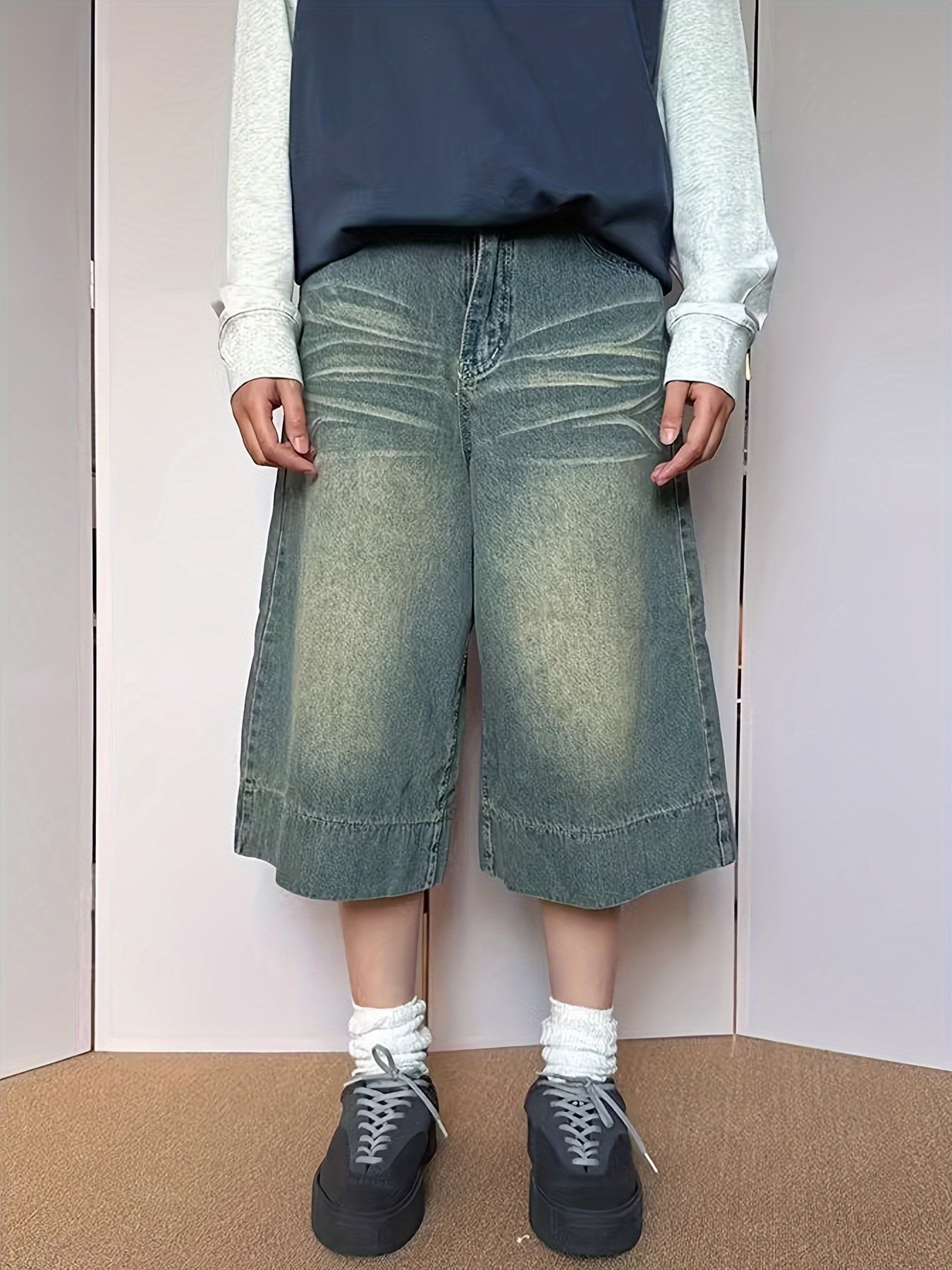 men's capri pants pockets causal cotton blend Temu Denmark