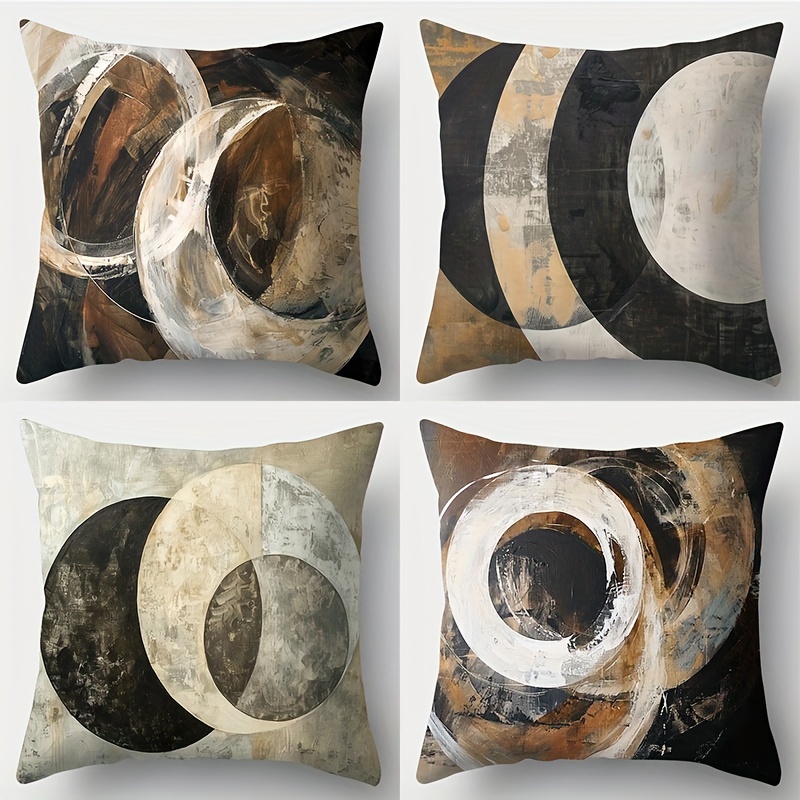 

4pcs Pillow, 17.72*17.72, Suitable For Living Room Sofa, Bed, Bedroom, Home Decoration, No Pillow