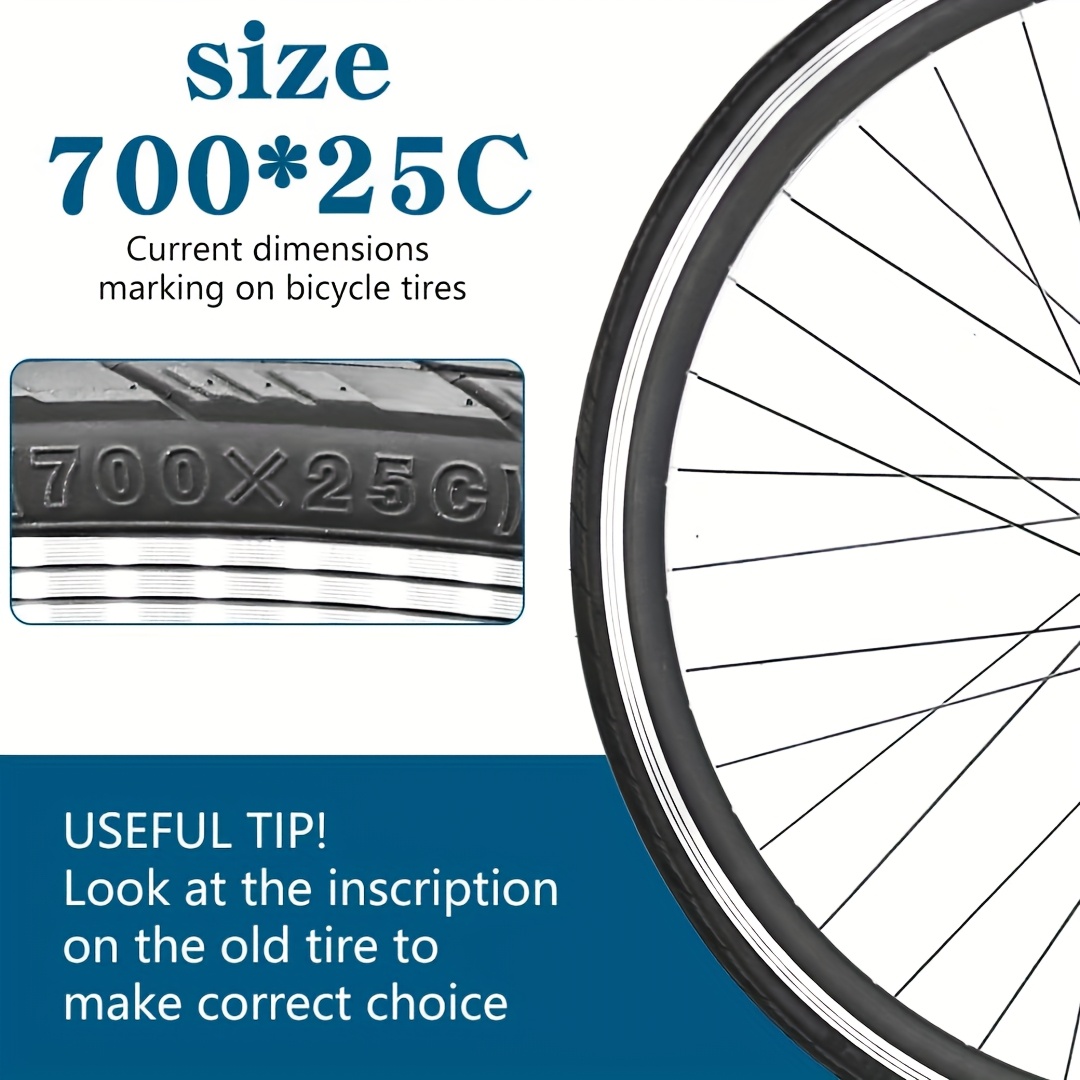 700 X 25C Bike Tire Replacement Tires for Road Bicycle Cycling Replacement  Tire for City Commuter Road