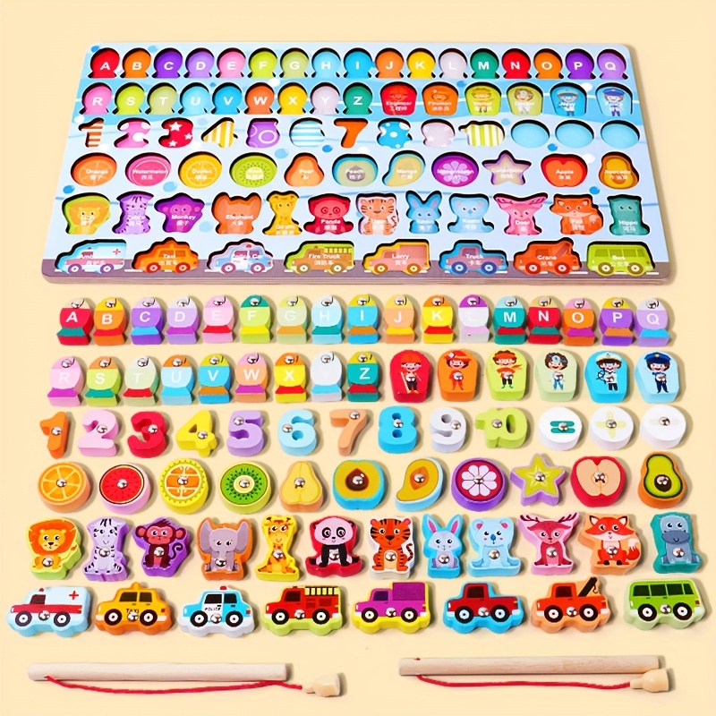 Children's Jigsaw Puzzle Toy Building Blocks Fishing Game Product Details 0