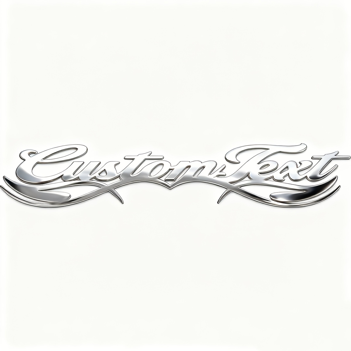 TEMU Custom Charm Art Text Car Sticker Turbocharged Turbo, Customized Badge Name For Car Truck Boat Guitar Piano, Metal Steel Badge Car Modification