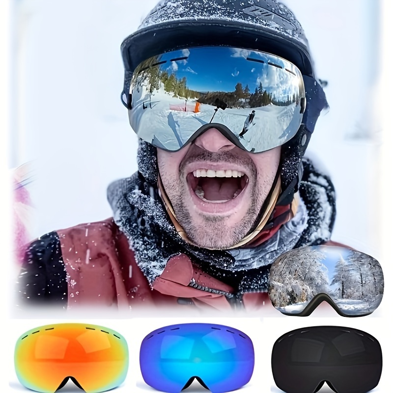 Gafas de esquí para adultos, gafas de snowboard para hombres, gafas de  esquí sobre gafas de protección UV, patinaje, equipo de esquí 