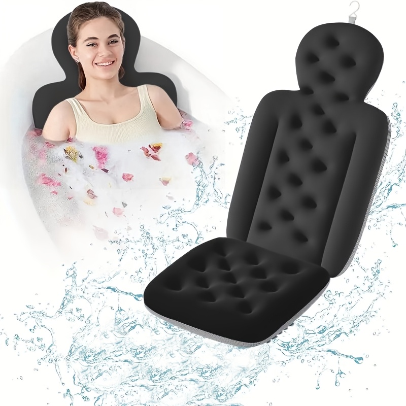 E-shop 1 Stück Badematte für Erwachsene mit 96 Saugnapfhaken, Schnelltrocknendes Handwaschgewebe, Weiches und Bequemes Badekissen – Perfektes Geschenk