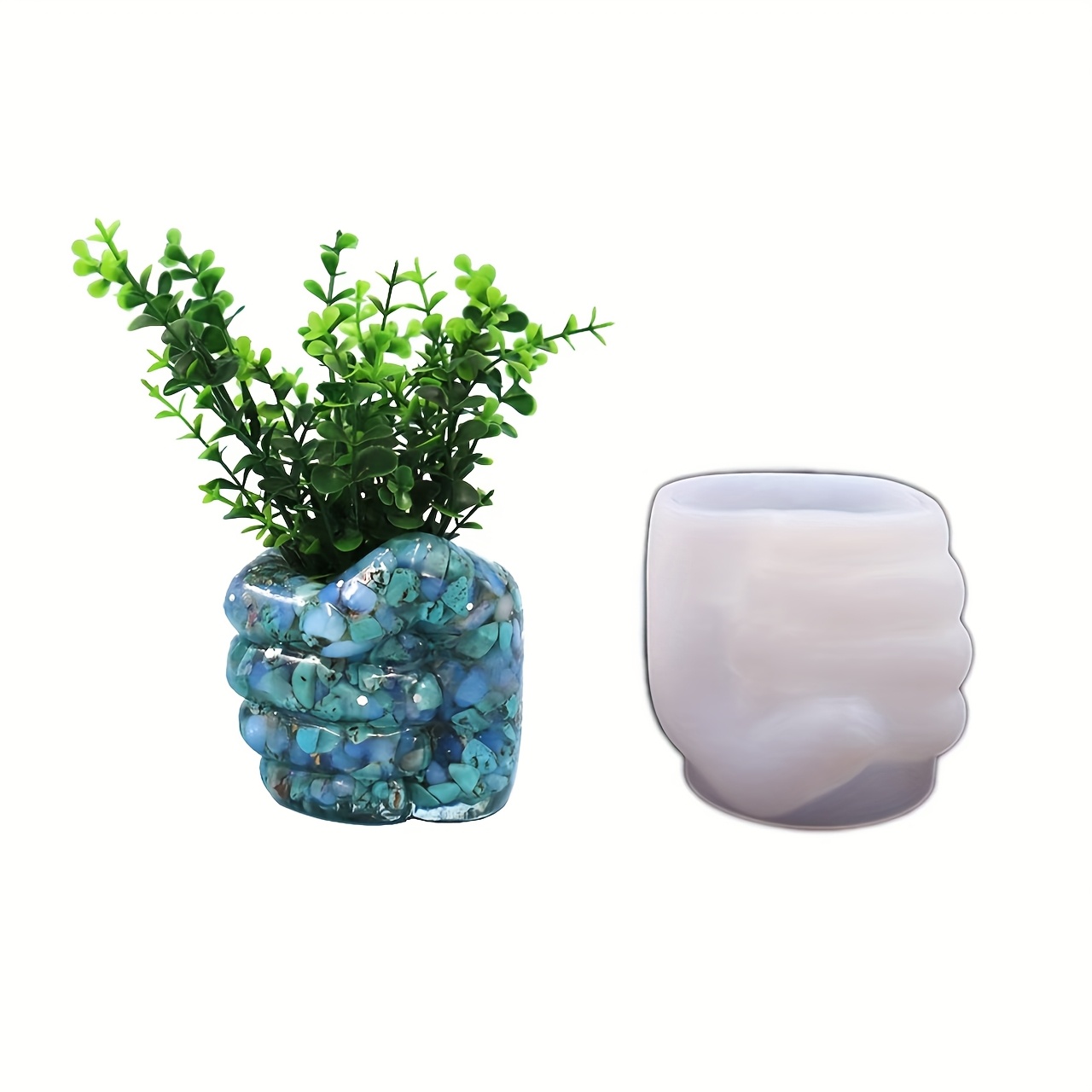 Innovative Crafting, Crystal Epoxy Resin Silicone Mold Kit - -shaped Flower Vase & Pen Holder Crafting Tool