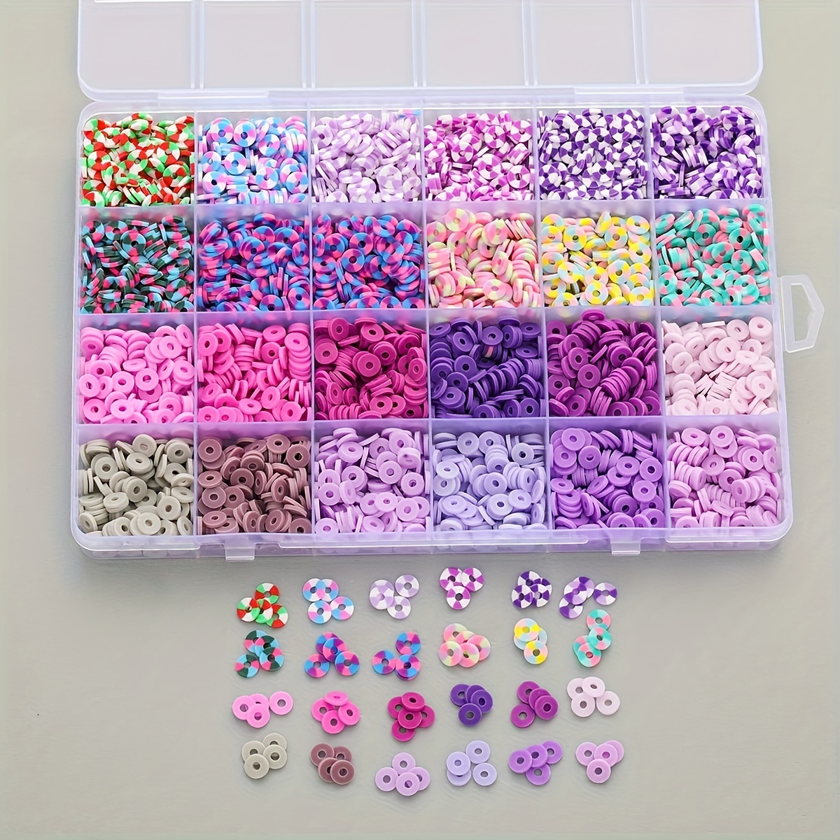 

4800pcs Heishi , 24 Kit For Making, , Bracelet,