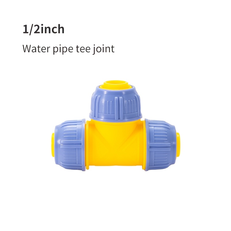 Garden Hose 3-way Connector, 1/2 Inch, 3/4 Inch, 1-inch Hose Tee Joint, Water Pipe Branching Extension Fitting