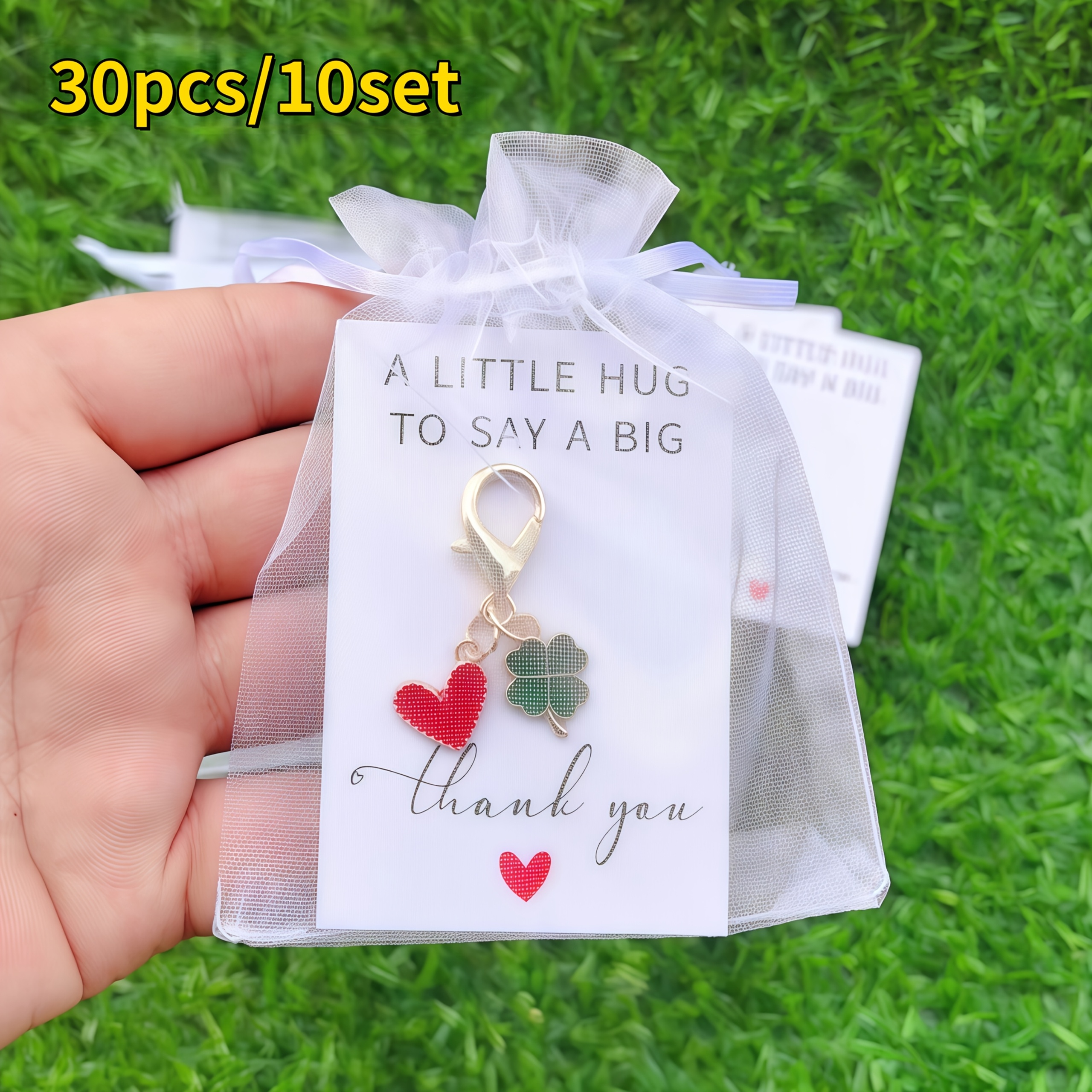 TEMU Juego de 30 llaveros - dorada con , colgantes de de hojas, accesorios para llaves de bolso y coche, paquete de regalo de (10 llaveros + 10