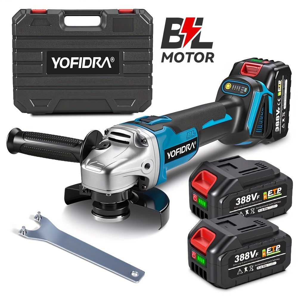 2000W Borstelloze Elektrische Haakse Slijper, 125mm Metalen Hout Slijpen en Polijsten Elektrisch Gereedschap Set