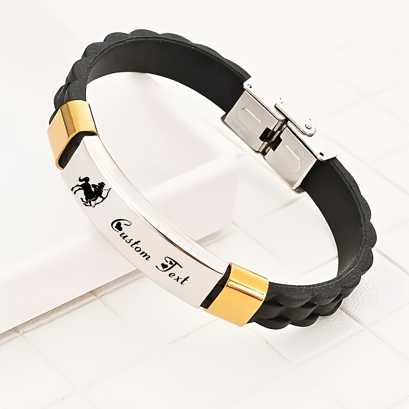 Personalized Zodiac Stainless Steel Braided Bracelet