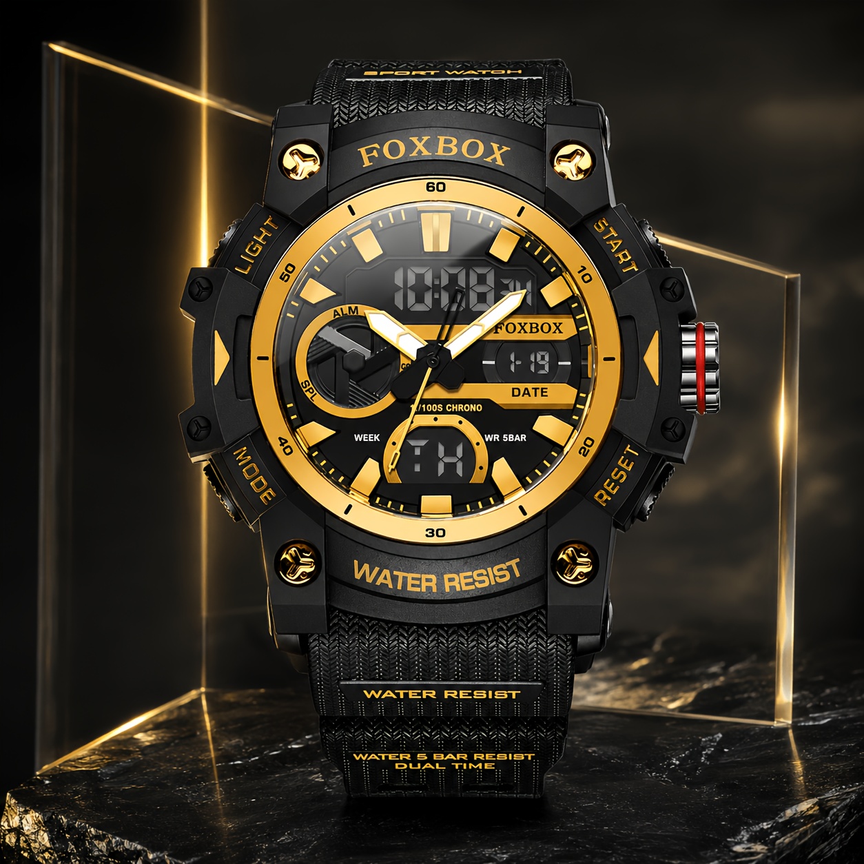 Image of Electronic Watch, Unisex Sports Watch, - Wristwatch, Multifunctional Casual Daily , Gift, In Multiple Colors Ip68 (3atm)