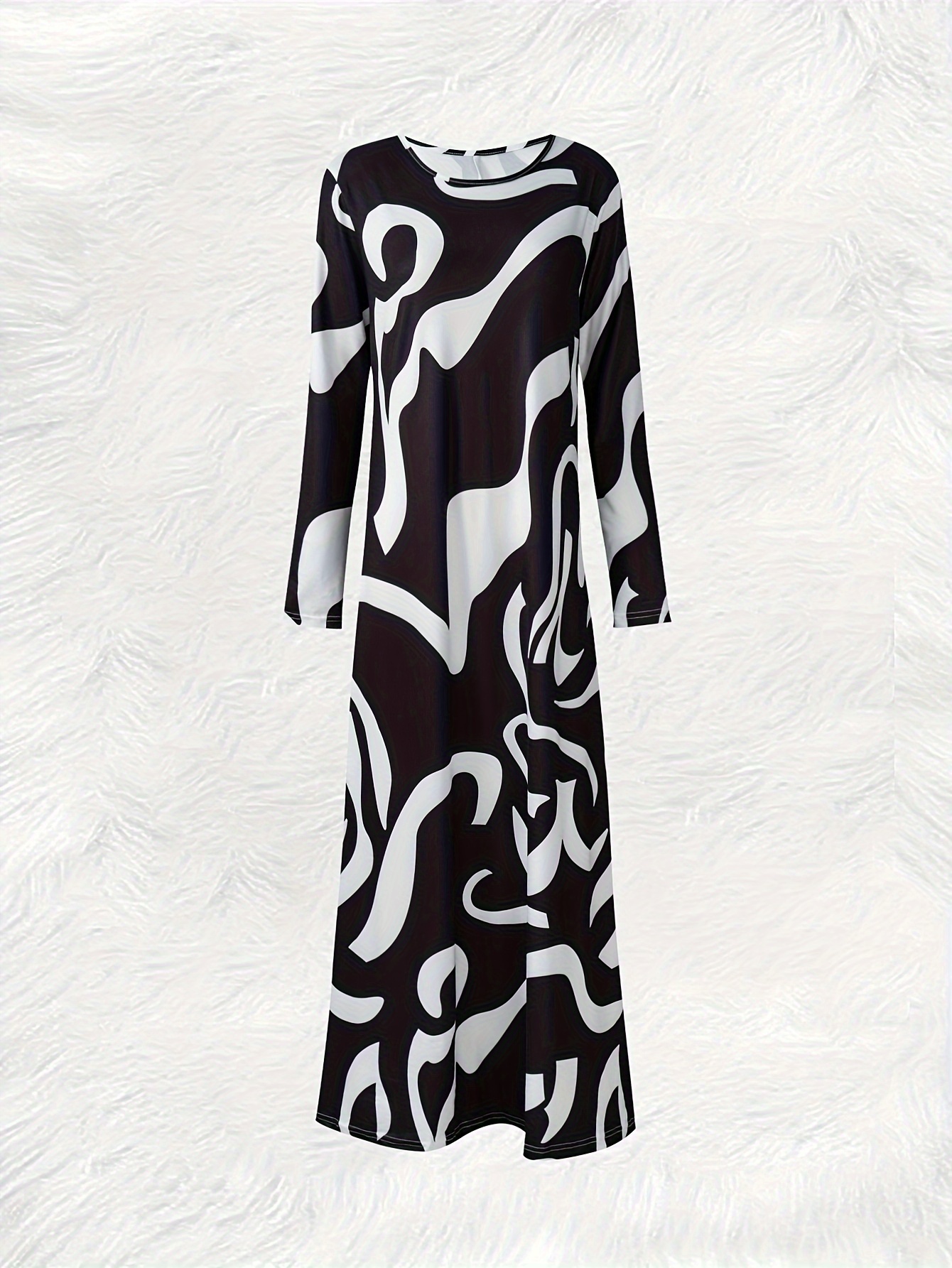 abstract black white swirl pattern printed - Temu