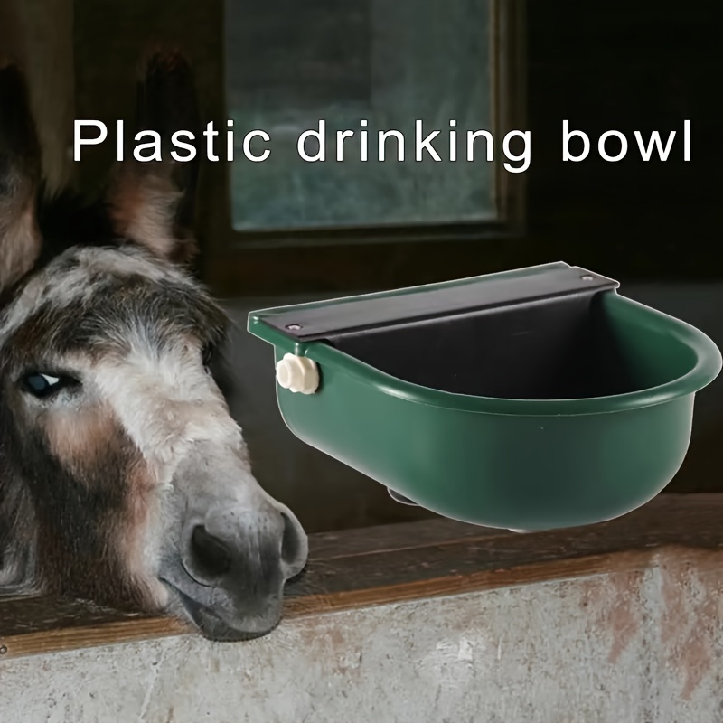 CHEOTIME 18cm Poultry Fountains Waterers, Black Automatic Sheep Drinking Bowl Touch Switch Thickened, Feeder Trough Dispenser Waterer, Goats Drinking