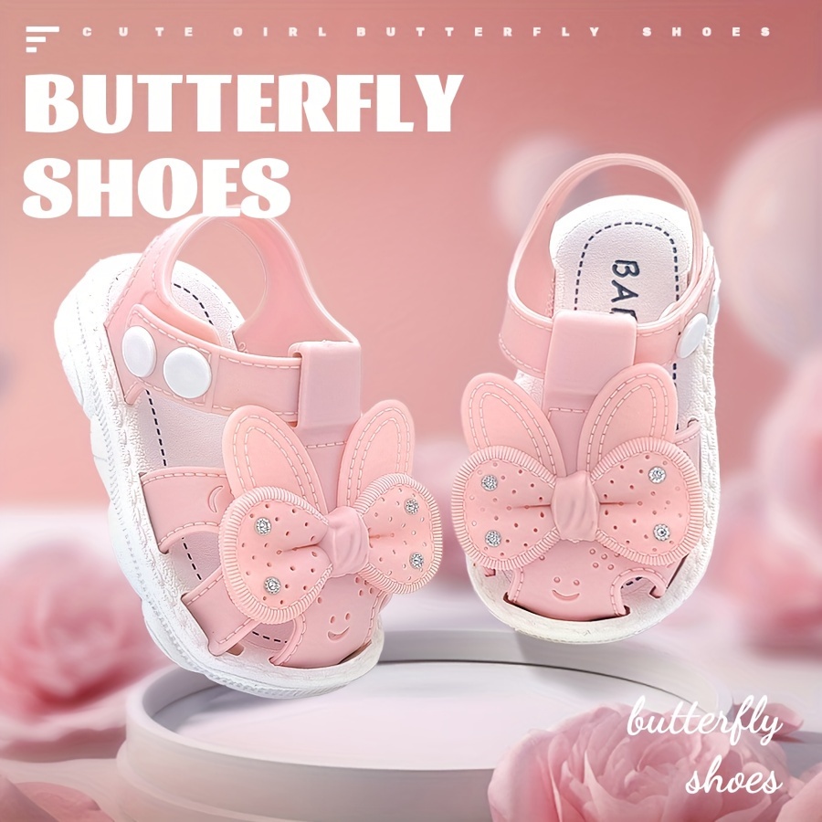 

Trendy Cute Bowknot Sandals For Girls, Breathable Lightweight Sandals For Indoor Outdoor Beach, All Seasons